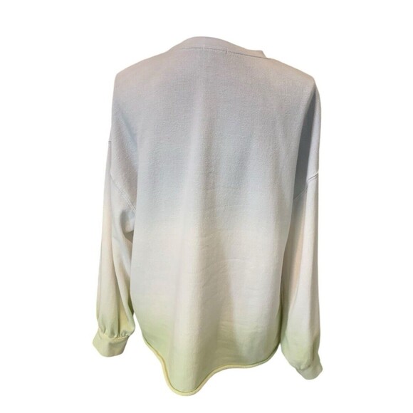 Rails Reeves Blue Mint Dip Dye Sweatshirt Women's Size Small Blue & Lemon Yellow - Picture 2 of 11
